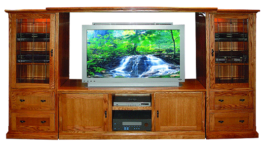 images/4190_Three_Piece_Entertainment_Wall_with_4133_TV_Console_shown_in_Mission_Oak2.gif