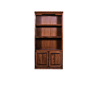 images/6124D_Bookcase_with_Doors_shown_in_Traditional_Oak_with_Standard_Trim.gif